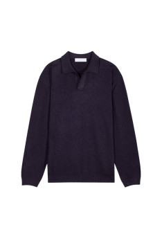 Pull col polo en viscose et laine - Thibaud