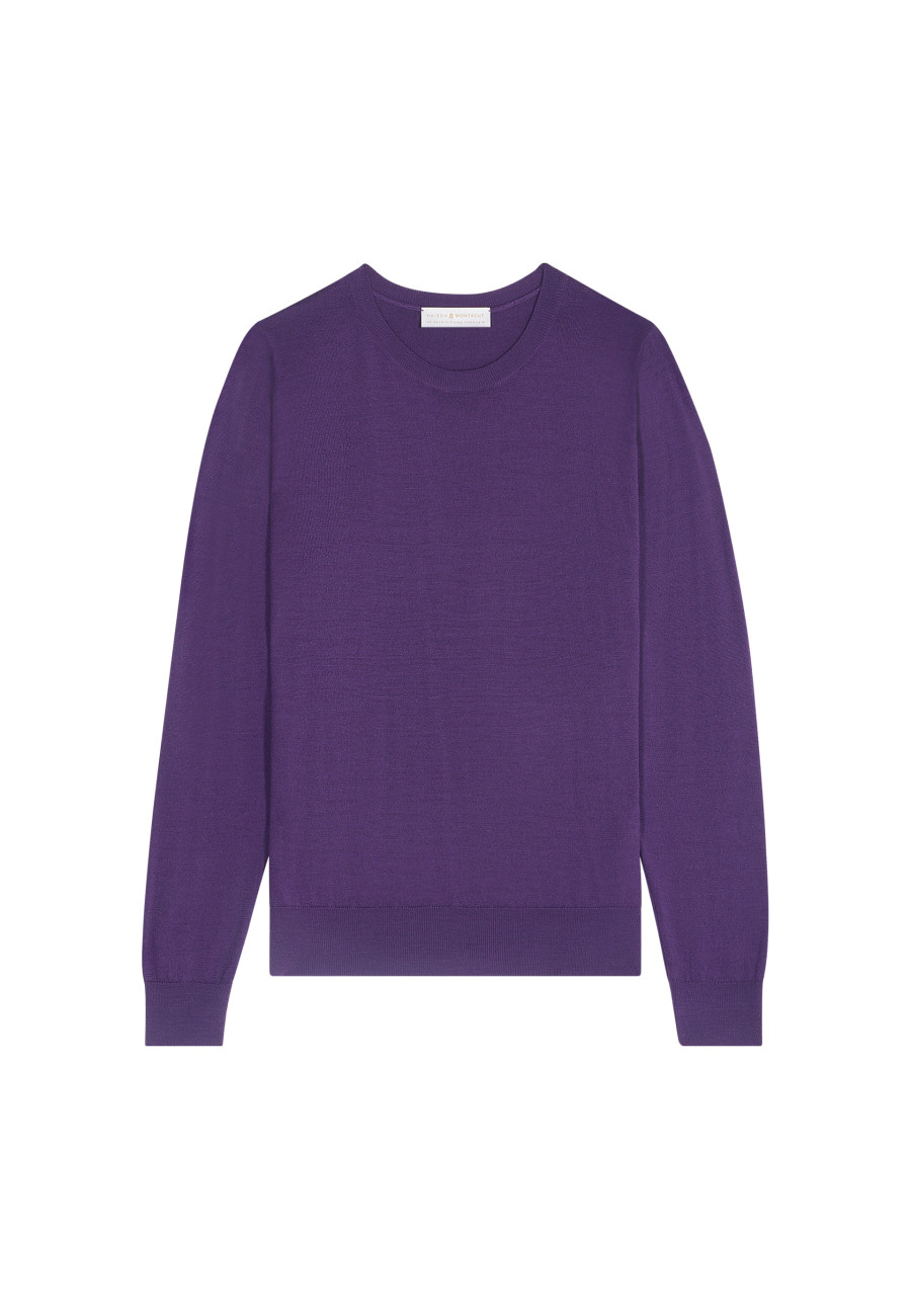 Round neck merino wool sweater - Asena