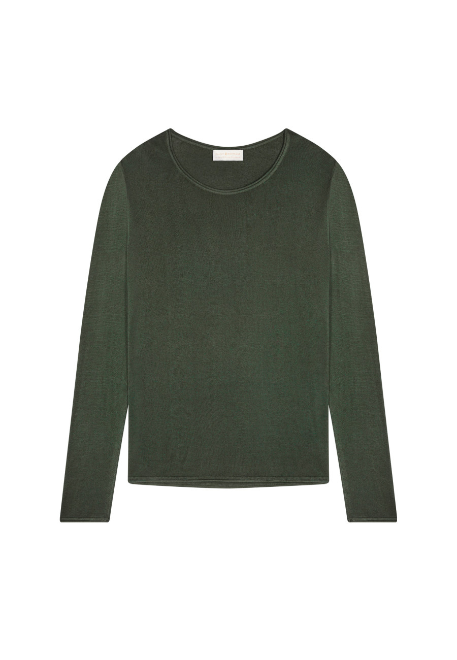 Round neck T-shirt in bamboo cashmere fiber - Aemilia