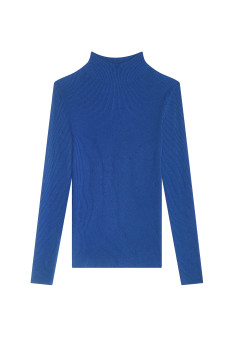 High neck sweater in wool blend - Reagan