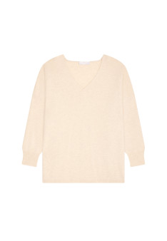 Oversized V-neck sweater in cashmere - Apolline