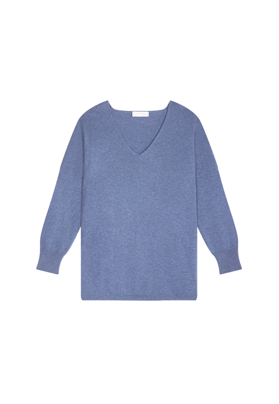 Oversized V-neck sweater in cashmere - Apolline