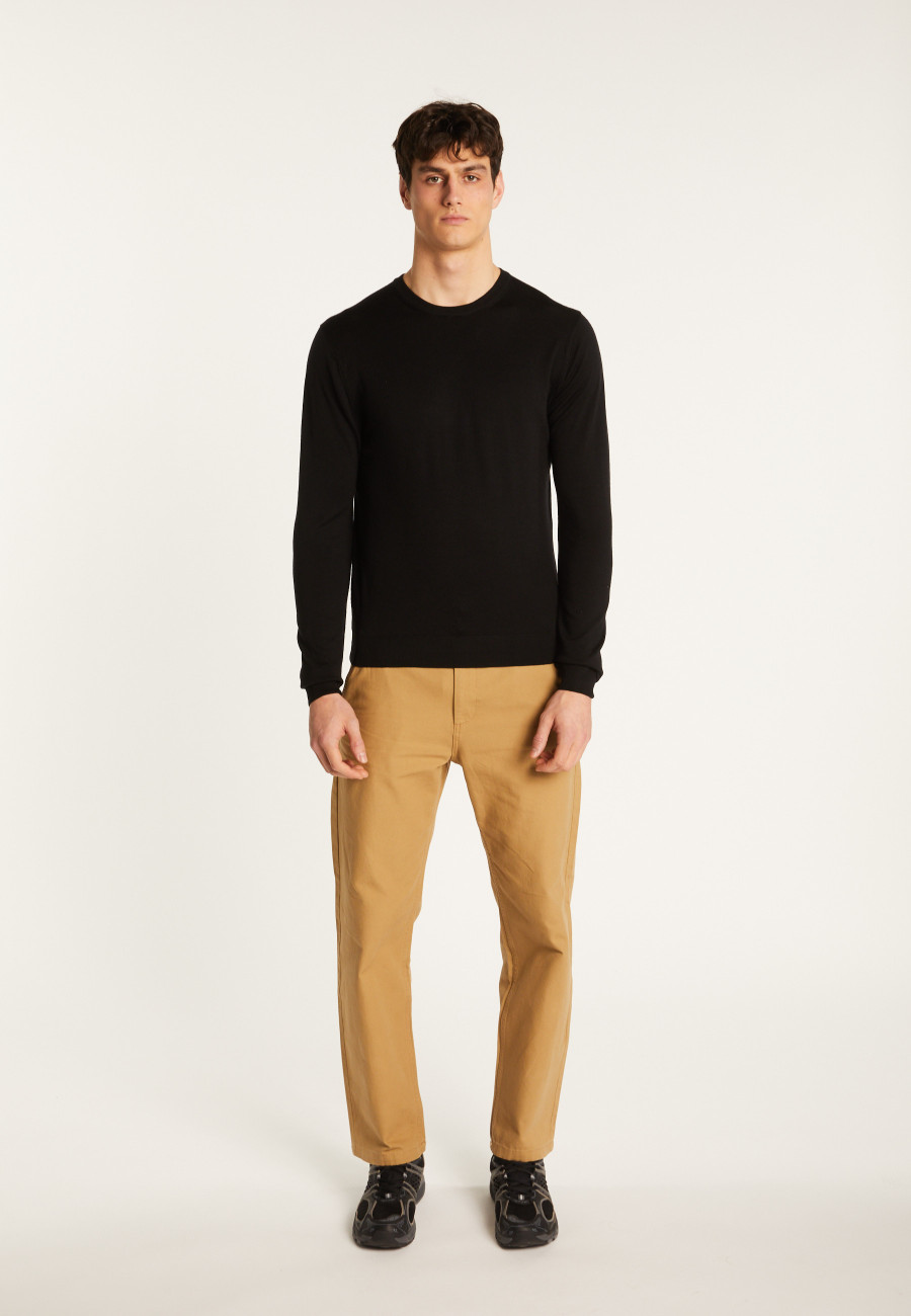 Eddie Merino Wool Crew Neck Sweater