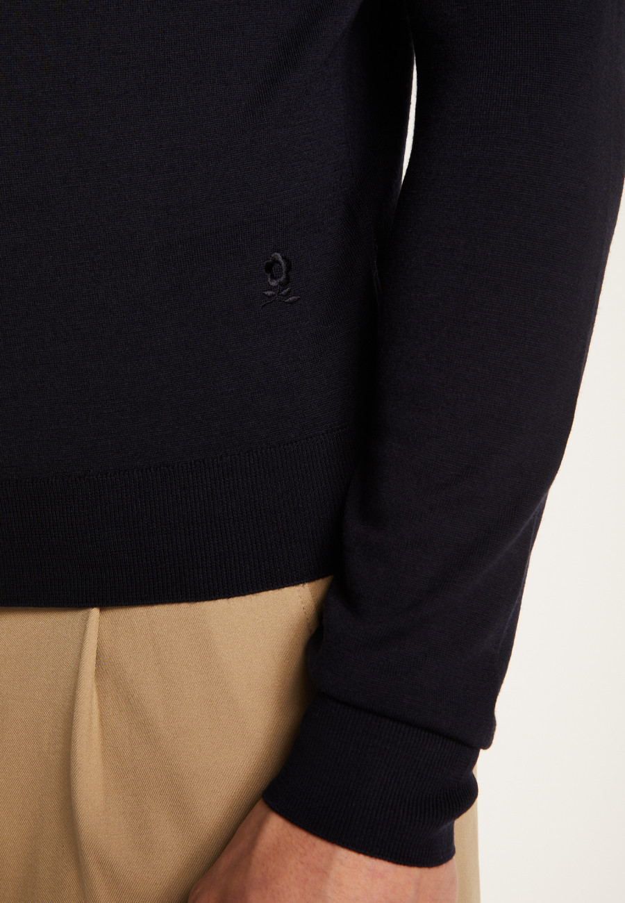 Eddie Merino Wool Crew Neck Sweater