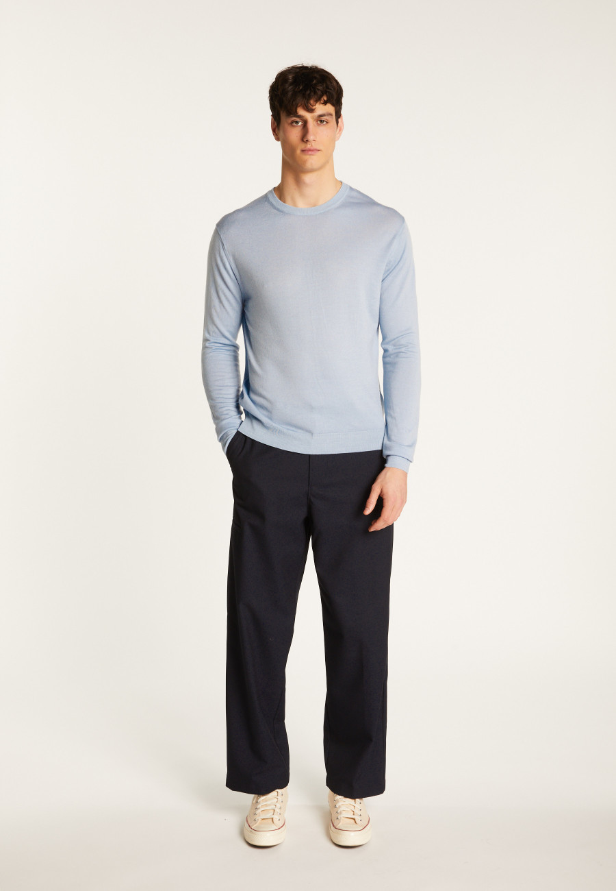 Eddie Merino Wool Crew Neck Sweater