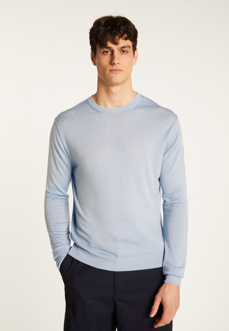 Eddie Merino Wool Crew Neck Sweater