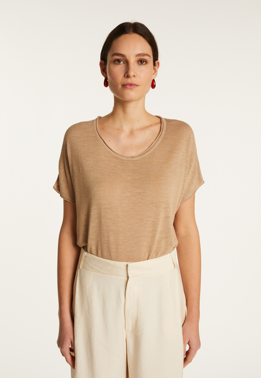 Flamed linen T-shirt - Lola