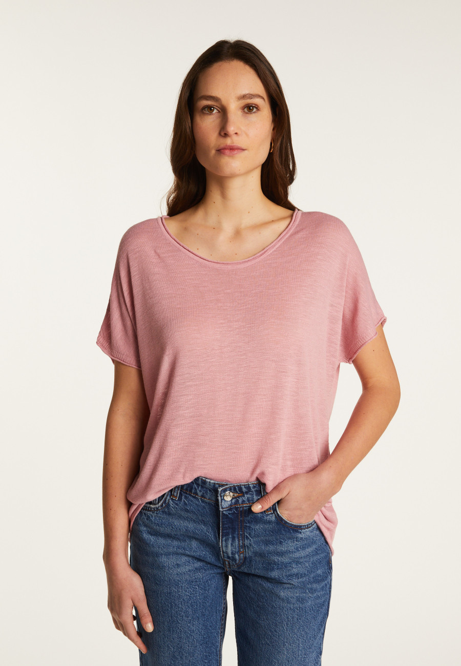 Flamed linen T-shirt - Lola