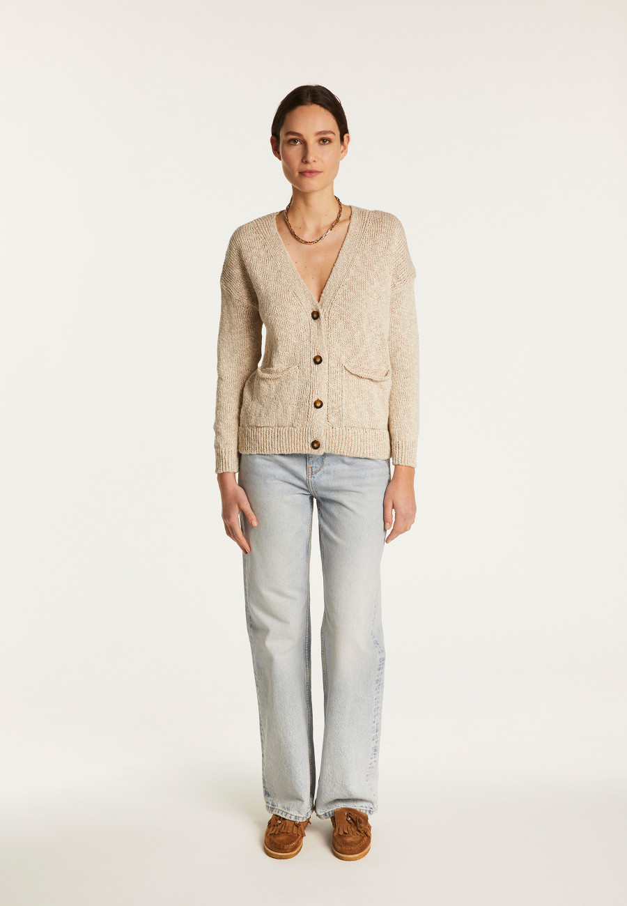 Cotton and linen cardigan - Naïs