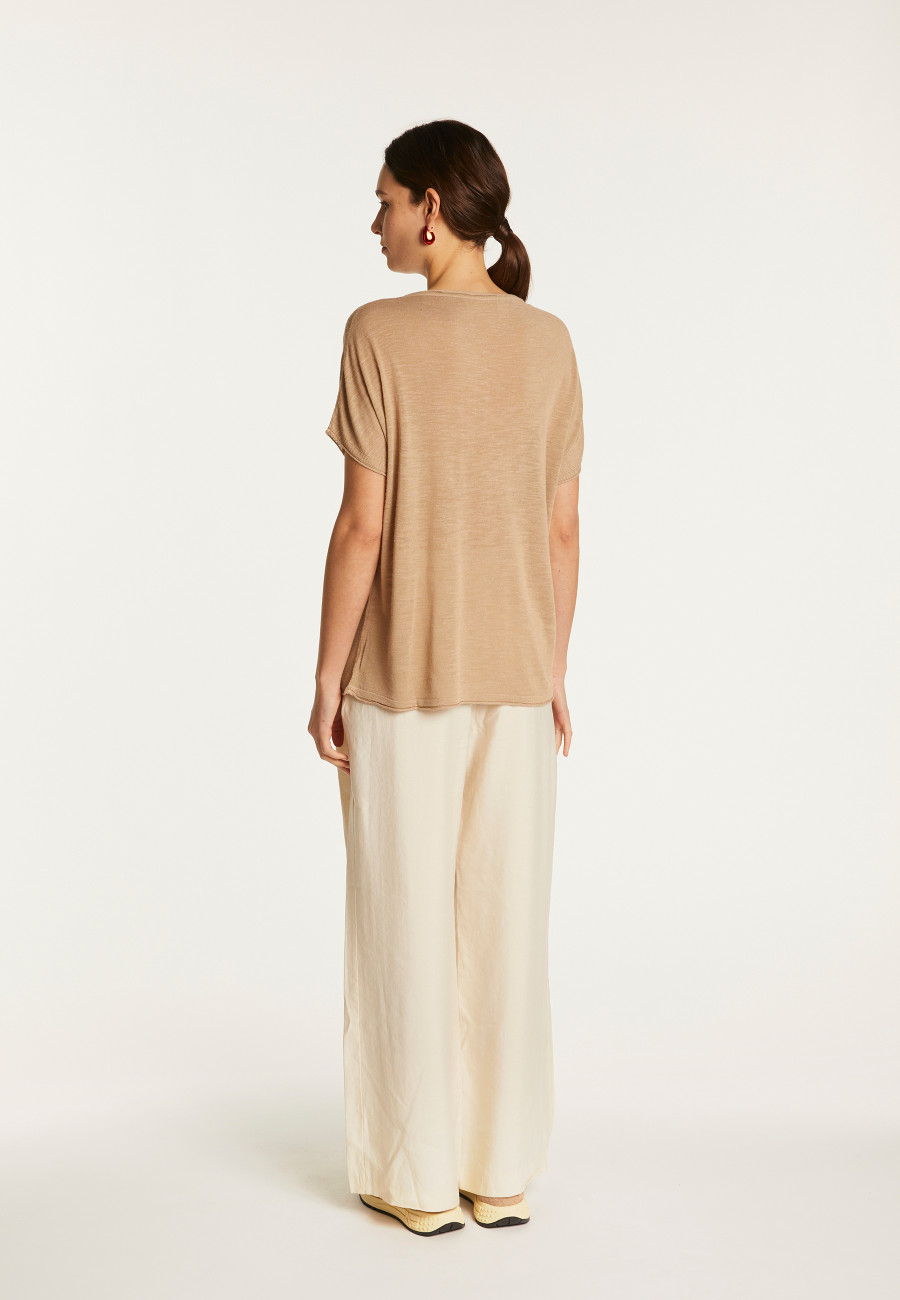 Flamed linen T-shirt - Lola