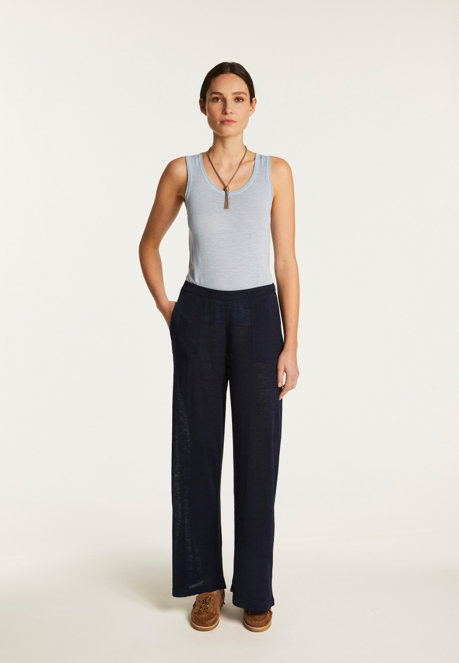 Slub linen pants - Debora