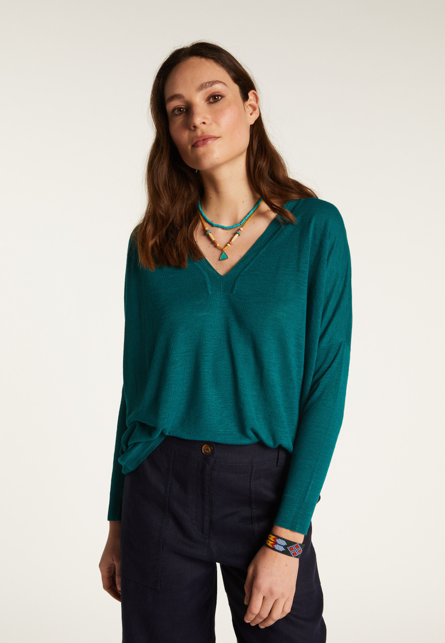 Slub linen sweater - Beja
