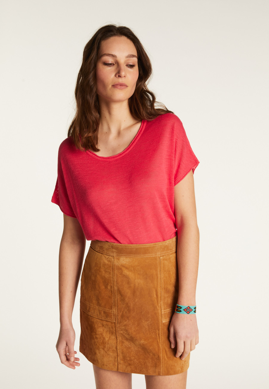 Flamed linen T-shirt - Lola