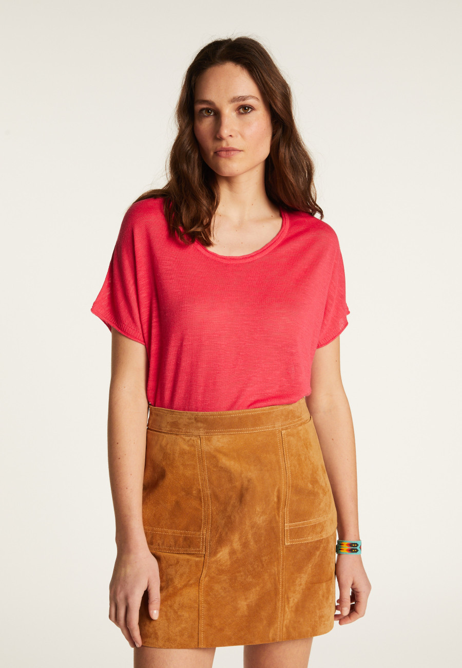 Flamed linen T-shirt - Lola