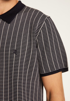 Polo à carreaux Fil Lumière Laurent 6040 marine- 05 bleu marine