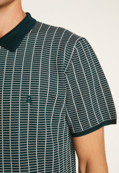 Polo à carreaux Fil Lumière Laurent 6040 marine- 05 bleu marine