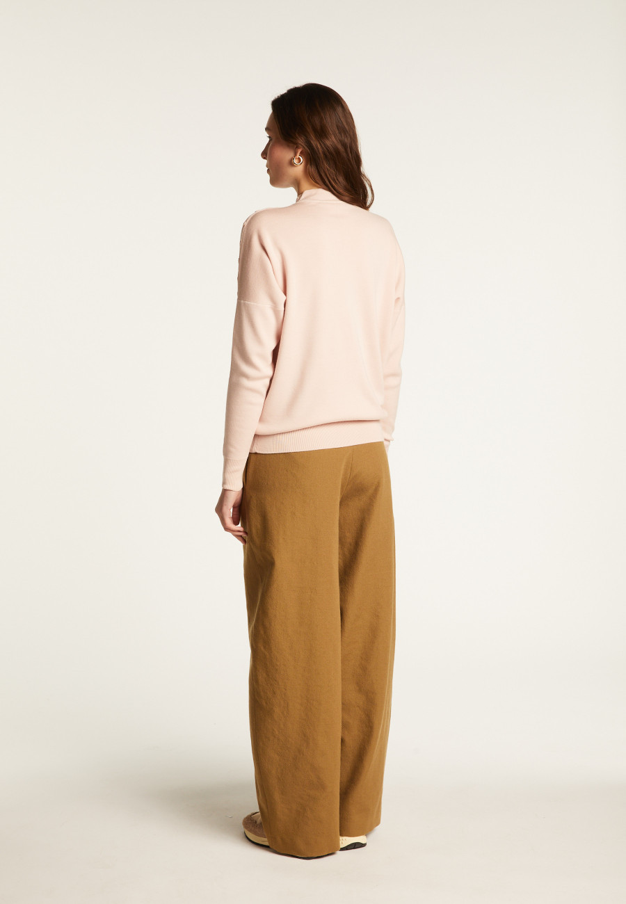 Pull en laine boutonné épaule - Gipsy