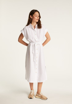 Long sleeve linen dress - Emy