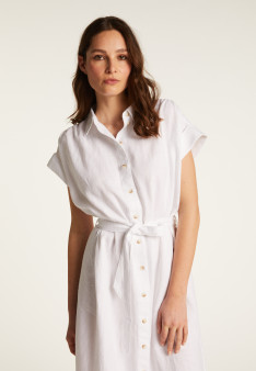 Long sleeve linen dress - Emy