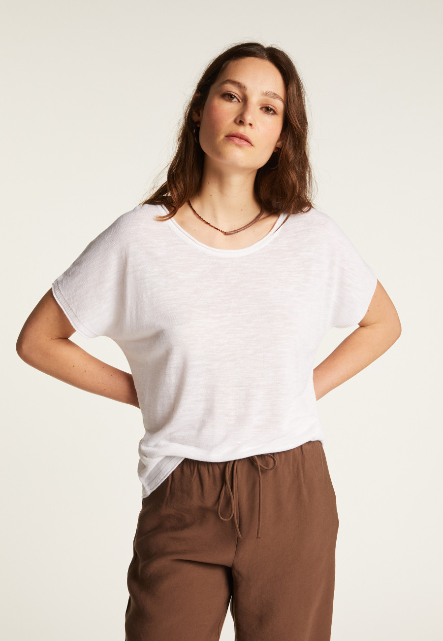Flamed linen T-shirt - Lola