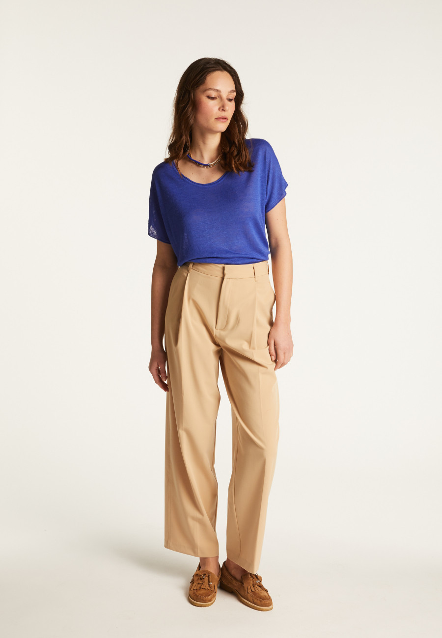 Flamed linen T-shirt - Lola