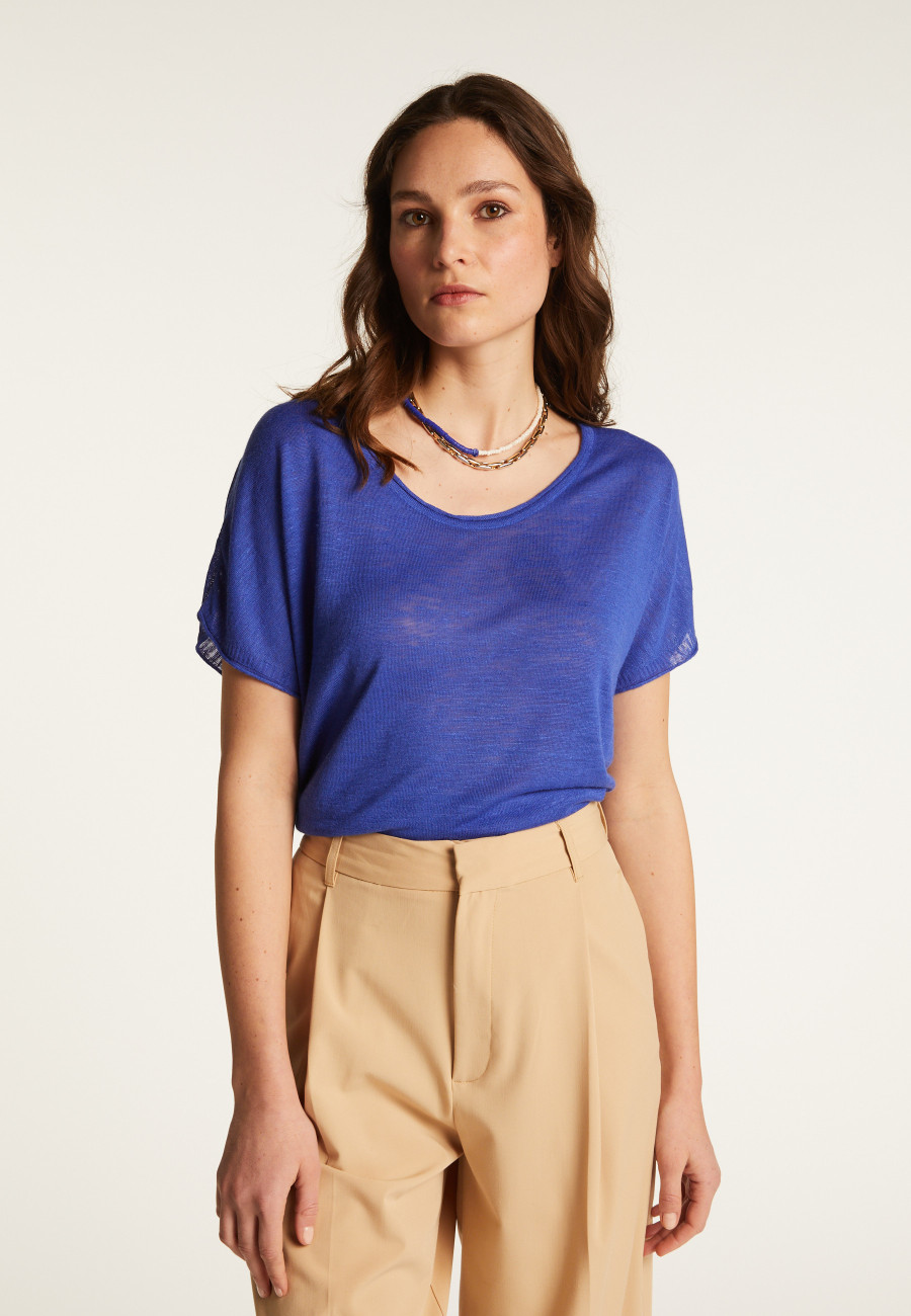 Flamed linen T-shirt - Lola
