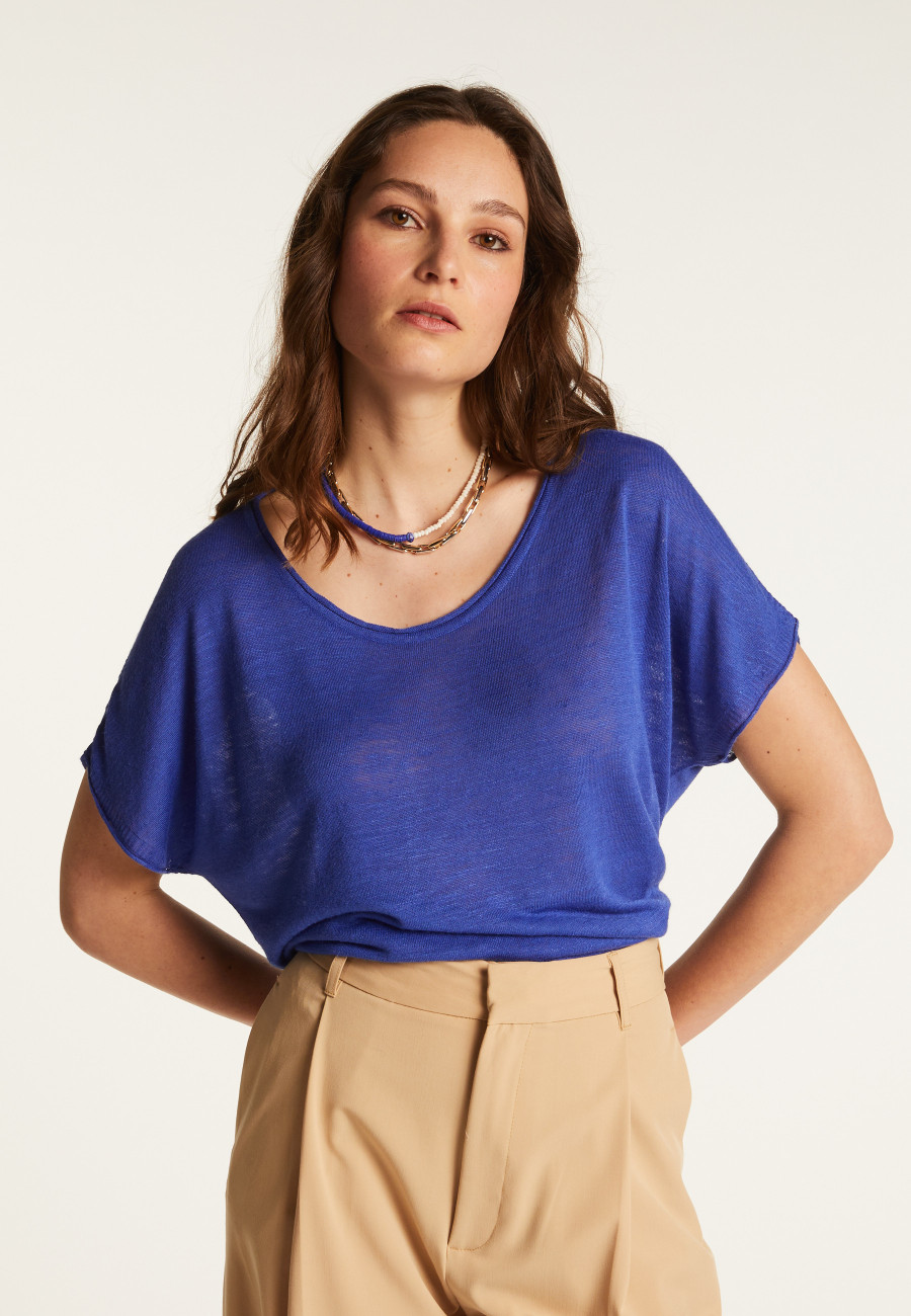 Flamed linen T-shirt - Lola