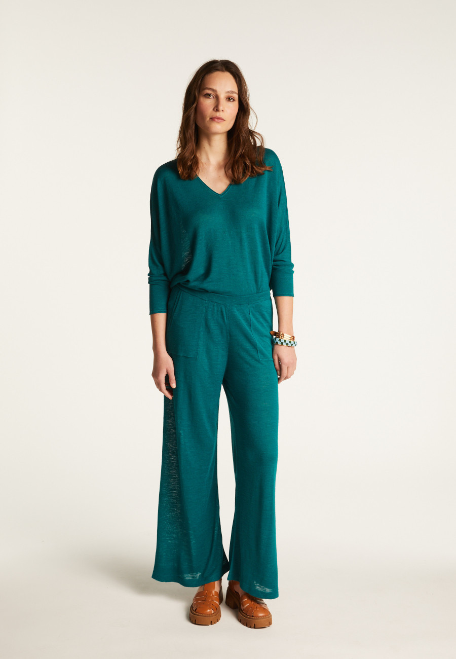 Slub linen pants - Debora