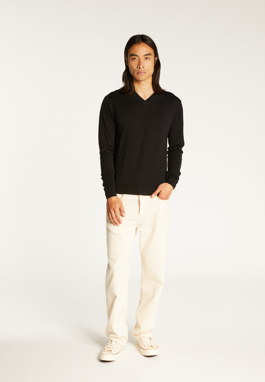 Long-sleeved merino wool sweater - Elmo