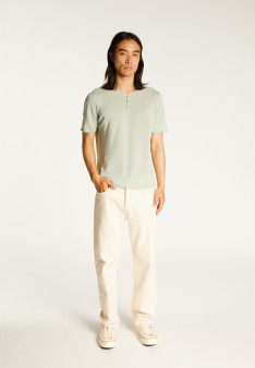 T-shirt col boutonné en lin - Leonce