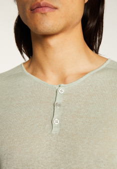 T-shirt col boutonné en lin - Leonce