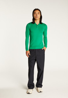 Pull col polo en laine mérinos - Eni