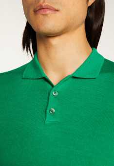 Pull col polo en laine mérinos - Eni