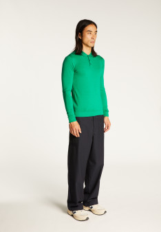 Pull col polo en laine mérinos - Eni