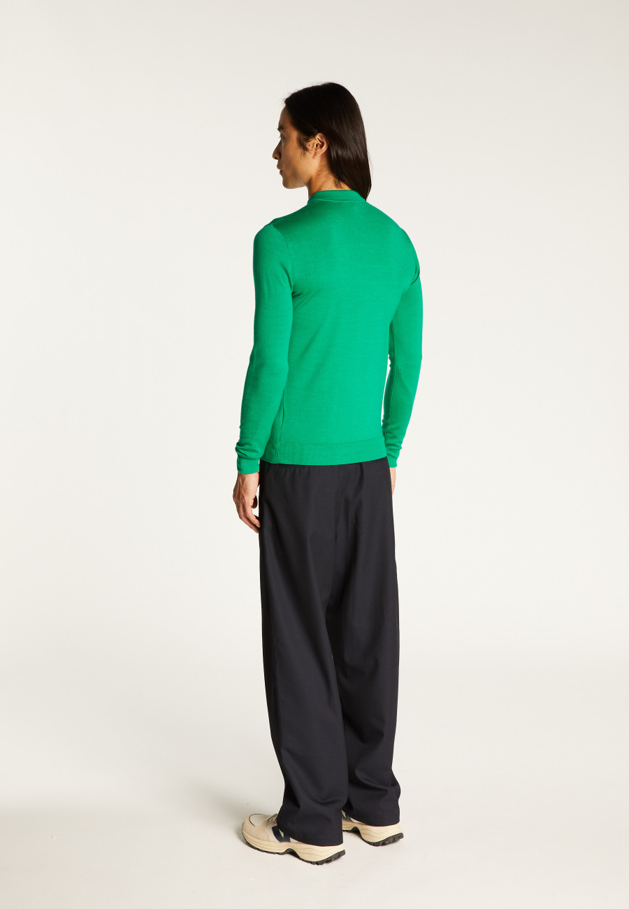Pull col polo en laine mérinos - Eni