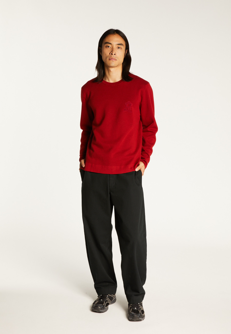 Merino wool sweater with logo - Santi
