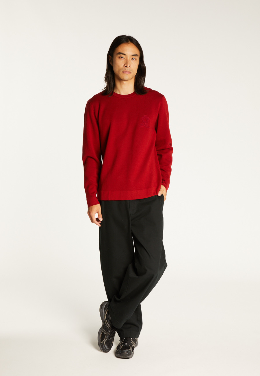 Merino wool sweater with logo - Santi
