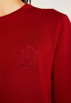Merino wool sweater with logo - Santi