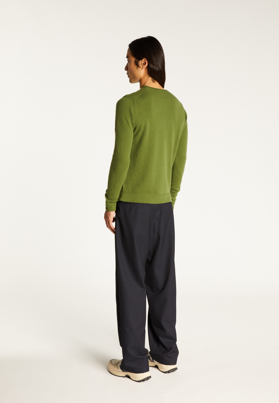 Round-neck cashmere sweater with rolled finishes - Ernest Round-neck cashmere sweater with rolled finishes - Ernest