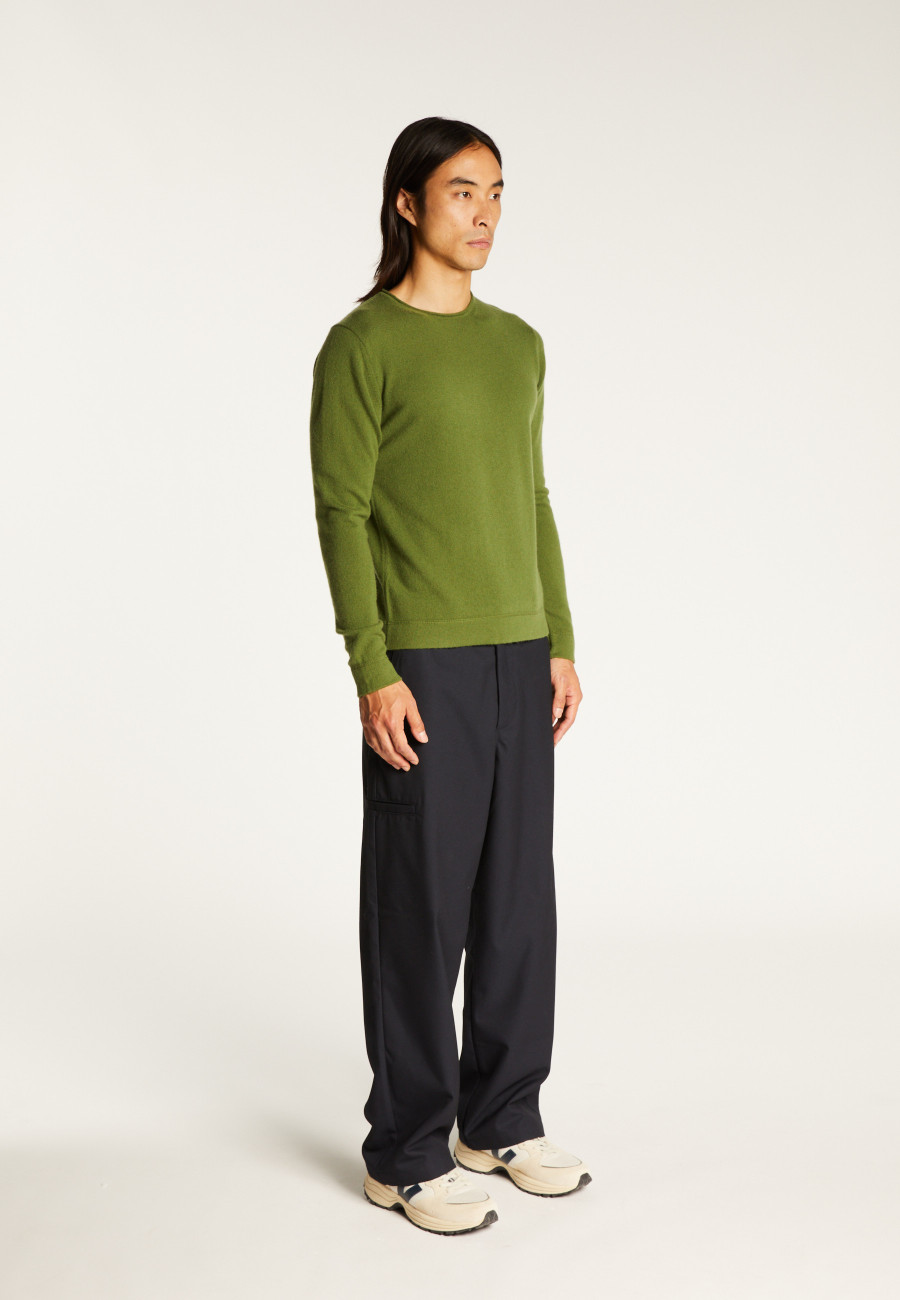 Round-neck cashmere sweater with rolled finishes - Ernest Round-neck cashmere sweater with rolled finishes - Ernest