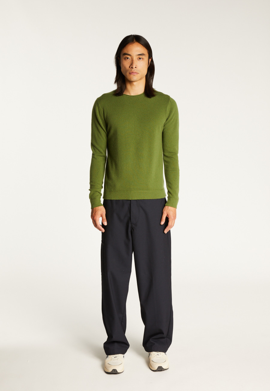 Round-neck cashmere sweater with rolled finishes - Ernest