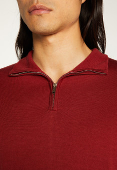 Trucker neck sweater with logo in merino wool - Ryan