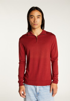 Trucker neck sweater with logo in merino wool - Ryan