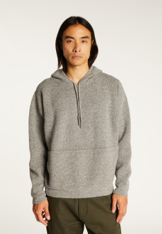 Hoodie hoodie with pockets in wool and cashmere - Fabio