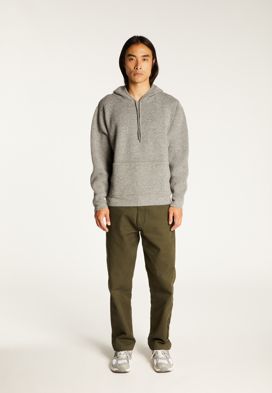 Hoodie hoodie with pockets in wool and cashmere - Fabio