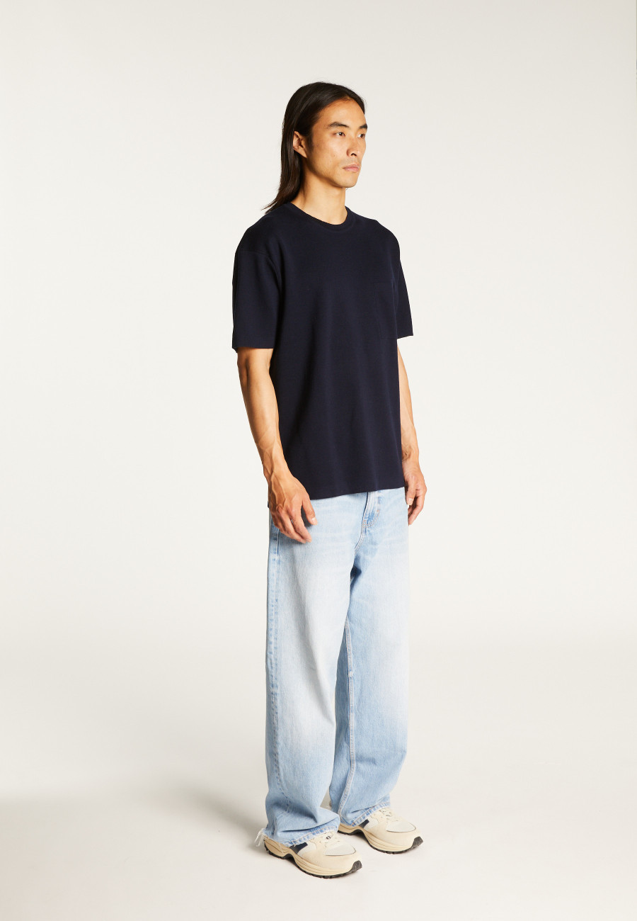 T-shirt ample avec poche en laine mérinos - Florentin