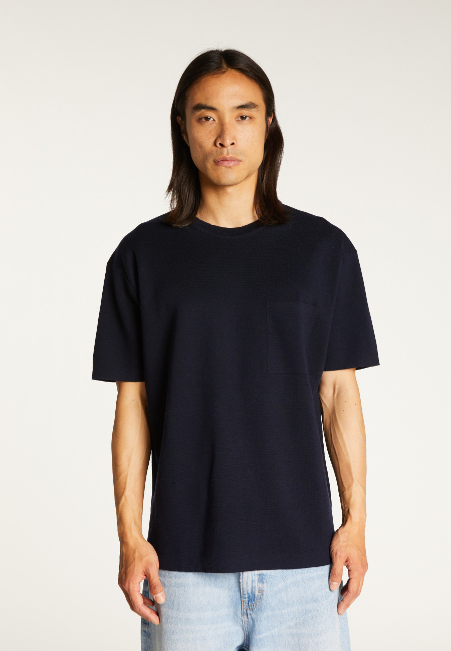 T-shirt ample avec poche en laine mérinos - Florentin
