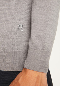 Pull col camionneur avec logo en laine mérinos - Ryan