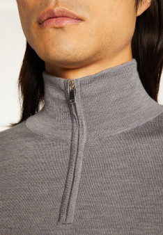 Pull col camionneur avec logo en laine mérinos - Ryan
