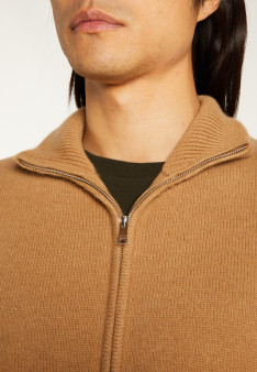 Zipped jacket in 4-ply cashmere - Balthazar